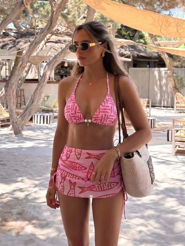 Set 3 piezas bikini + salida