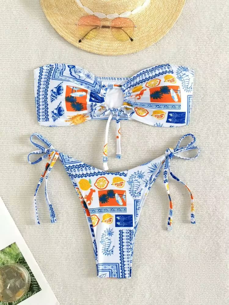 Bikini bandeau de frutas
